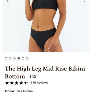 Summersalt high leg mid rise bikini bottom in sea urchin